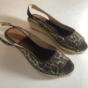 Women's Vidorreta Sling Back, Sequin/Leopard Shoes